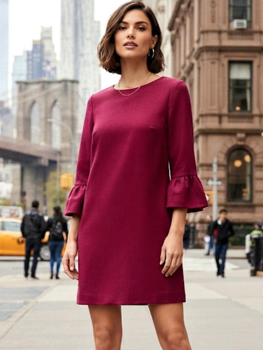 Nanette Lepore Shift Dress in Cranberry Size 2